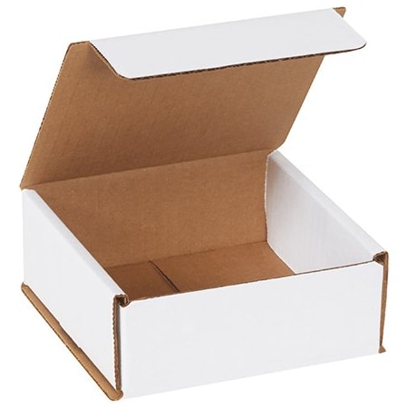 Box Packaging Corrugated Mailers, 5L x 5W x 2H, White, PK50 M552